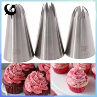 [FIREFLY1] 1Set Medium Icing Piping Pastry Nozzle Tips Baking Tool Stainless Steel Nozzles OOO