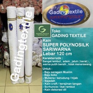 Ready ( per 1 roll ) kain katun putih lembut POLINO SILK POLYNOSILK SARI WARNA rollan lebar 120 cm b