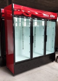 3 door shop commercial fridge vertical freezer fruit juice showcase chiller soft drink refrigerator 