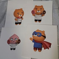 包郵 一套4張 kakao friends sticker 大貼紙 apeach ryan X acme de la vie ADLV