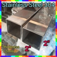 2"x2" STAINLESS STEEL Hollow (Thickness 1.2mm) 1feet-7feet (SP1)