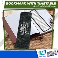 Bookmark With School Timetable for students (50x150mm)