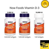 New ✅ Now Foods Vitamin D-3 2000 / 5000 / 10000 IU 120 / 240 Softgels (Vitamin D3 For Strong Bones Immune System)