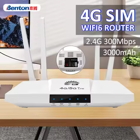 Benton Unlocked WiFi6 4G SIM Router 3000mAh USB Powered 4G Router Portable WiFi Mobile Travel Router