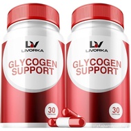 2 Pack - Glycogen Support, Glycogen Control Advanced Formula, Glycogen Capsules, Glycogen Fix with P