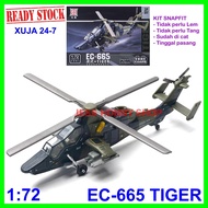 Model Kit XUJA 1/72 Helicopter EC-665 Eurocopter Tiger Attack Heli EC665 Snapfit Military Block