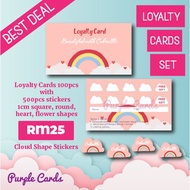 Loyalty Card Set with Sticker Printing/Business Card