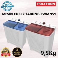Promo MESIN CUCI 2 TABUNG POLYTRON PWM951 PWM 951 95KG Limited