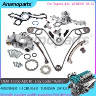 Engine Timing chain kit water/oil pump For 03-12 4.0L TOYOTA 4RUNNER FJ CRUISER TUNDRA 4.0 L T 241CI