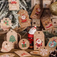 50pcs Painted Christmas Tag Kraft Paper Christmas Tag Card Party Gift Wrap Tag