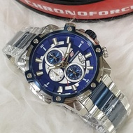 Jam Pria Merek ChronoForce CF5320G Stainless Original Fullset