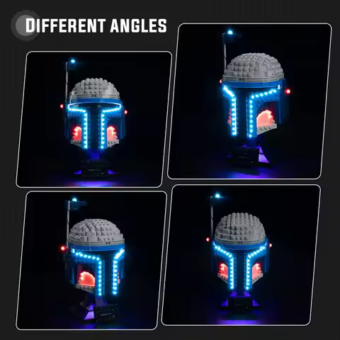Led Light Kit for LEGO Star Jango Fett Helmet 75408 Building Blocks Not Include Model Bricks