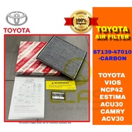 CABIN AIRCOND FILTER CARBON TOYOTA VIOS NCP42 CAMRY ACV30 ESTIMA ACR30 HARRIER ACU30 ALPHARD ANH10 (