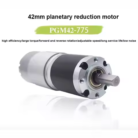 Max 200KG 42GP-775 Metal Planetary Geared DC Motor 12V~24V/1351RPM~7RPM High Torque and Forward/Reve