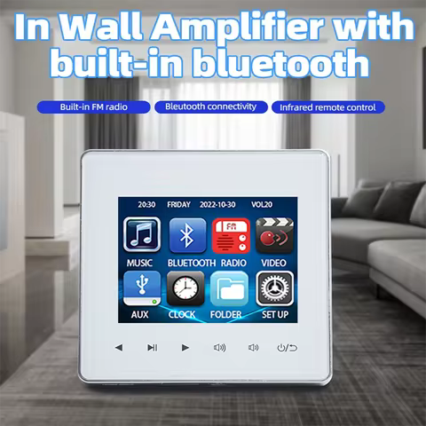 Mini Bluetooth-compatible 2.8 HD Screen Wall Amplifier Music Center Sound System TV Tablet Smart Dig