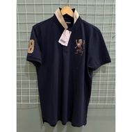 [ ORIGINAL 100% ] GIORDANO 3D LION SIGNATURE NAVYPOLO SHIRT OFFICIAL STORE LIMITED EDITION