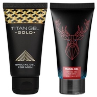 Irvy 2in1 Titan Gel Gold + Maral Power Gel for Male Energy Performance, Extra Strength Massage Cream