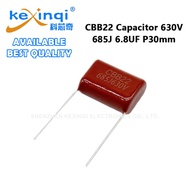 (1-10pcs) CBB21/ CBB22 Capacitor 630V 685J 6.8UF P30mm Polypropylene Film Capacitor