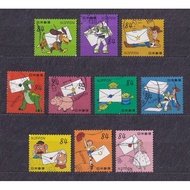 Set of 10 Japanese Postal Stamps - Disney Toy Story | Japan - Toy Story 84yen 2022 G314 (10) | Used/
