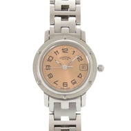 นาฬิกาข้อมือควอตซ์สีชมพู Hermes Clipper CL4.210 SS รุ่น 0054 [มือสอง] HERMES