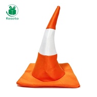 [Kesoto] Traffic Cone Hat Silly Traffic Cone Costume Hat Lightweight Soft for Partygoers, Halloween,