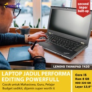 Laptop Lenovo Thinkpad T430 Core i5 Ram 4GB SSD 128GB Murah !!! Tangguh !!! (Second)