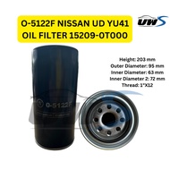 O-5122F NISSAN UD YU41 OIL FILTER 15209-0T000