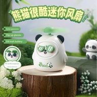 standing fan portable fan Cute Panda Mini Handheld Small Fan Outdoor Fan USB Charging Fan Kids Fan F