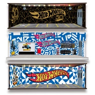 KARIMAKE GARAGE DIORAMA GARAGE 1/64 GARAGE HOTWHEELS HOT WHEELS LOGO WITH LED LAMP