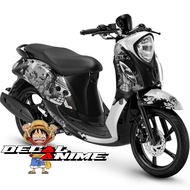 Stiker Decal Fino Full Body Sticker Variasi Skotlet fino FI 125 Premium Sporty One Piece Hitam Putih