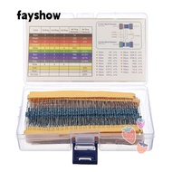 FAY 525pcs Resistors Assortment Kit, 0 Ohm-1M Ohm 0.25W Resistor Kit, Electrical Resistors Set Assor