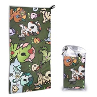 WGB【In stock】 Tokidoki Unicorno Microfiber Beach Towel Print Quick Dry Towel 16x31.5in Pefect for Adults, Travel, Gym, Camping, Pool, Yoga, Outdoor and Picnic