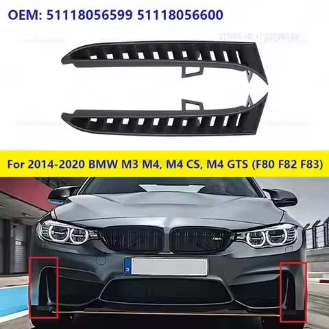 For 2014-2020 BMW M3 M4, M4 CS, M4 GTS (F80 F82 F83) Front Bumper Lower Side Grille 51118056599 5111
