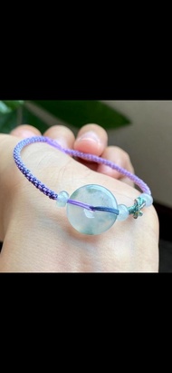 冰種翡翠天然翡翠 A玉 玉珠 玉鏈手鏈 • 冰種平安扣翡翠手串