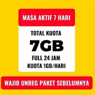 Paket Data ( kuota ) Indosat 7 Gb 7 hari / 1 minggu