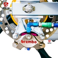 Full set heo dầu brembo 2pis bánh sau kèm pat ngược cao cấp-gồm heo dầu brembo 2 pit bilet màu bạc g
