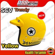 SGV Helmet SGV99 Trendy Baru 2025 Star Cap Color Topi Keledar 3 Button MURAH Size L 60CM SIRIM Appro