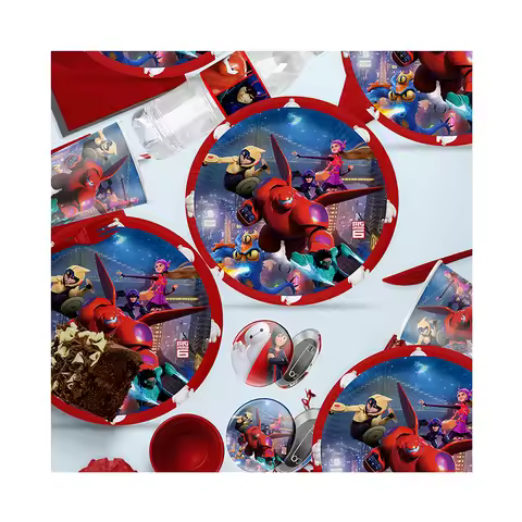 Big Hero 6 Hiro Hamada Baymax Cartoon movie theme wedding decorations Disposable sticker balloon bab