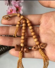 手製天然桃木藏式計數器實木鈴杵佛珠念佛計數星月鳳眼小配件