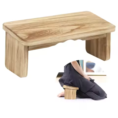 Meditation Bench Wooden Yoga Meditation Bench Foldable Ergonomic Meditation Kneeling Stool Wooden Pr