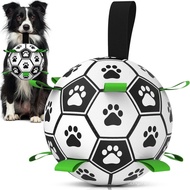 Herding Ball for Dogs, Durable Dog Soccer Ball Interactive Training Ball with 9 Grab Tabs for Outdoo