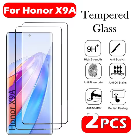 2PCS 9H Full Cover Curved Tempered Glass For Honor X9A 5G Screen Protector Protective for Honor X9A 