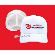 PUTIH Indonesian Independence Day Trucker Hat 79 Years INDONESIA - WHITE 2024