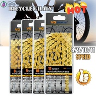 AARON1 Bike Chains Hybrid Cycle High Quality Half Hollow Chain Cycling 8/9/10 11 speed Road Bike Bic