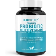 GOBIOTIX Probiotic Multivitamin Supplement 90 Capsules - Daily Probiotics - 25 Billion CFU - Boost Immunity and Digestive Health, Probiotics for Women and Men - Gluten Free Pills