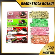 SSS 415 x 122L RACING CHAIN(GOLD/GREEN/PINK) SSS RACING RANTAI EMAS HIJAU MERAH JAMBU