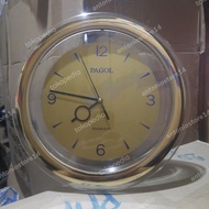 Pagol 18 Gold Round Home Wall Clock with Plain Color Motif