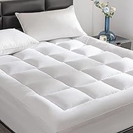 DREAMHOUR Full Size Mattress Pad Thick Breathable Mattress Topper Soft Quilted Fitted Mattress Cover