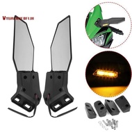 1 Pair Rearview Side Mirror Amber Light for KAWASAKI NINJA ZX6R ZX10R ZX12R