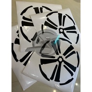 (Ready Stock)S1033# Perodua Ativa Wheel Rim Sticker (Glossy Black)( Rim Size 17” )